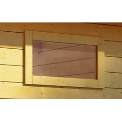 Karibu längliches feststehendes Fenster für 38 mm Wandstärken-naturbelassen
