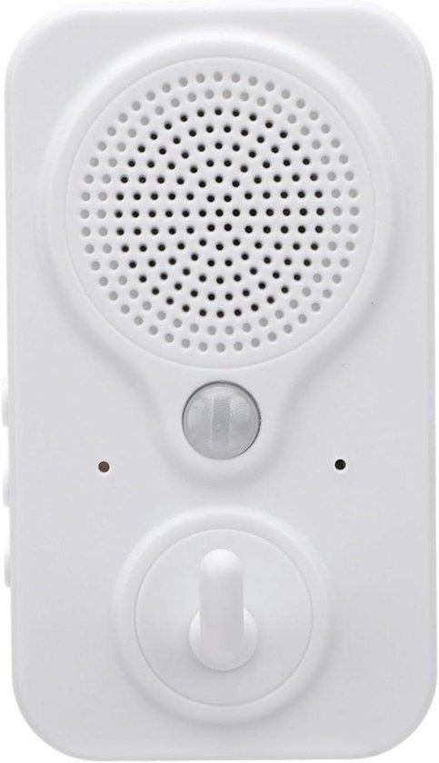 Ejoyous Bewegingsmelder Alarm met PIR Sensor en Opneembare Stem - Wit