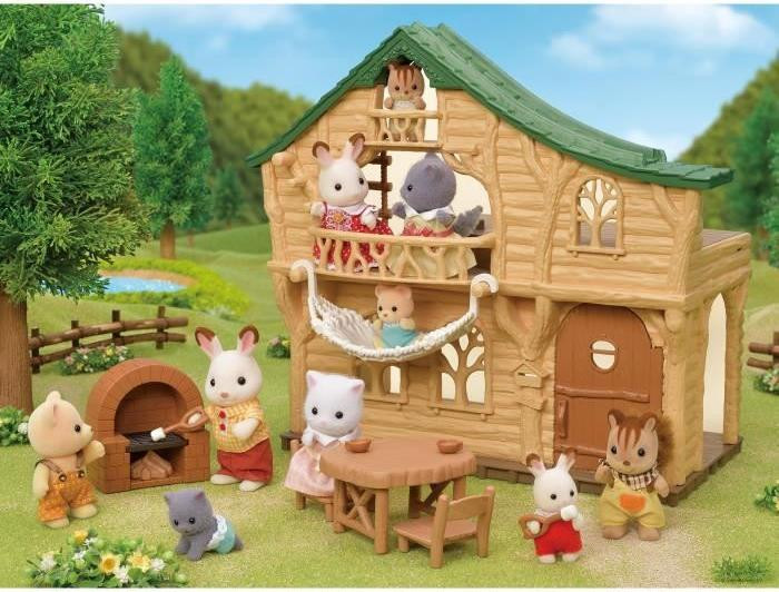 Spielhaus Chalet du lac EPOCH 5451 speelset met meubels, houtkachel, hangmat en accessoires
