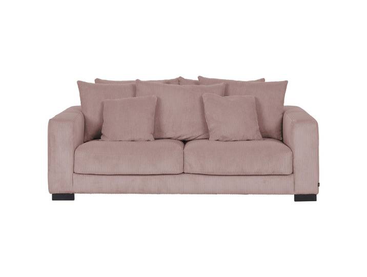 Hom`in 2,5-Sitzer, Rosa, Holz, Birke, massiv, Füllung: Schaumstoff, Polyethersulfon (PES),Schaumstoff, Polyethersulfon (Pes), 203x83x126 cm, Stoffauswahl, Armteil links, rechts, Wohnzimmer, Sofas & Couches, Sofas, 2-Sitzer Sofas