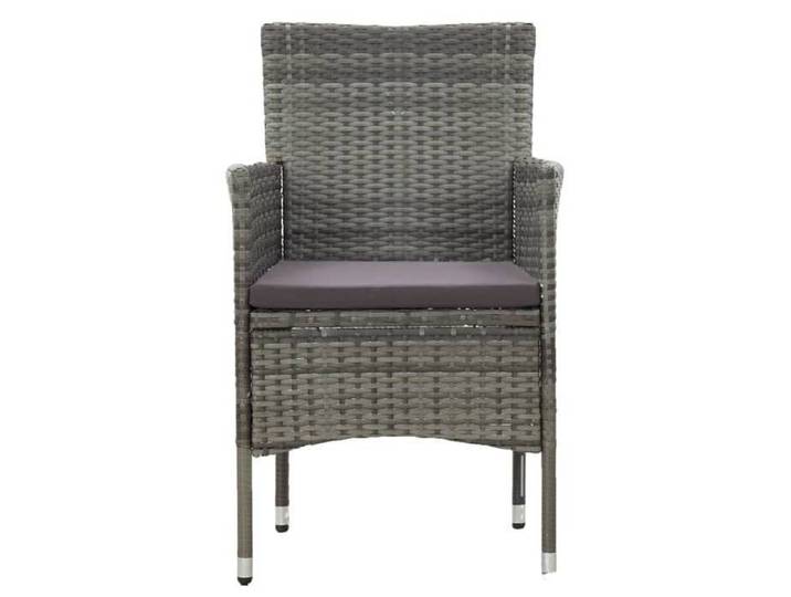 BESTLIFE Chaises à manger de jardin lot de 2 Résine tressée Gris avec manuel de montage（92624637）VIDAXL