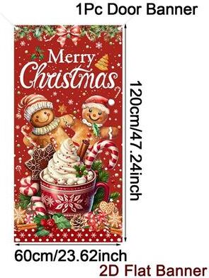 Uplift Treasures Merry Christmas Porch Door Banner Hanging Decoration c