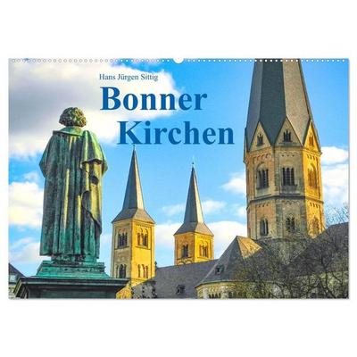 Bonner Kirchen (Wandkalender 2027 DIN A2 quer), CALVENDO Monatskalender
