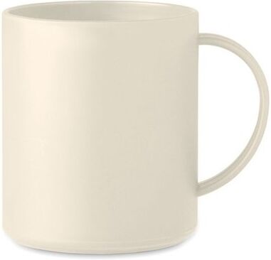 Tasse réutilisable personnalisé 300 ml MONDAY polypropylène (PP) beige