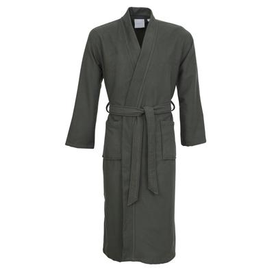 Unisex-Bademantel CARL ROSS "35100" Gr. XXL, grau (graphite), XXL, Baumwoll-Mix, Hausmäntel, besonders pflegeleicht