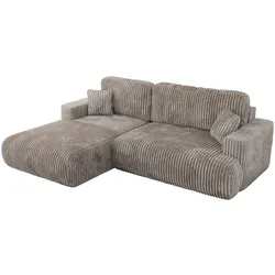 ECKSOFA OVO L Hellbraun Cord - Links Seite