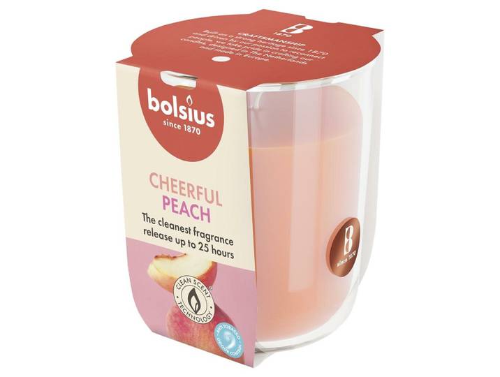 Bolsius geurglas true scents peach S