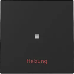 Gira Wippe mit Kontrollfenster und Aufdruck "Heizung Ein/Aus" (schwarz matt)