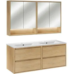 BADMÖBEL 121cm 2er-Set Holz