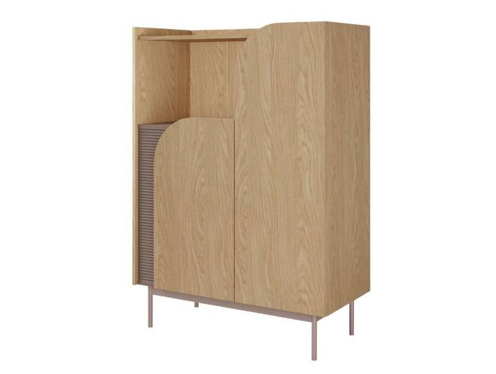 Compleo Hochkommode mit 2 Türen VELO, Zeitlos design, Hohe Metallfüße