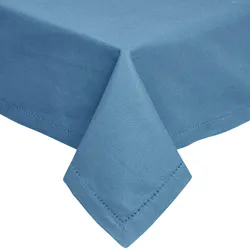 TISCHDECKE blau 137/178 cm, 100% Baumwolle