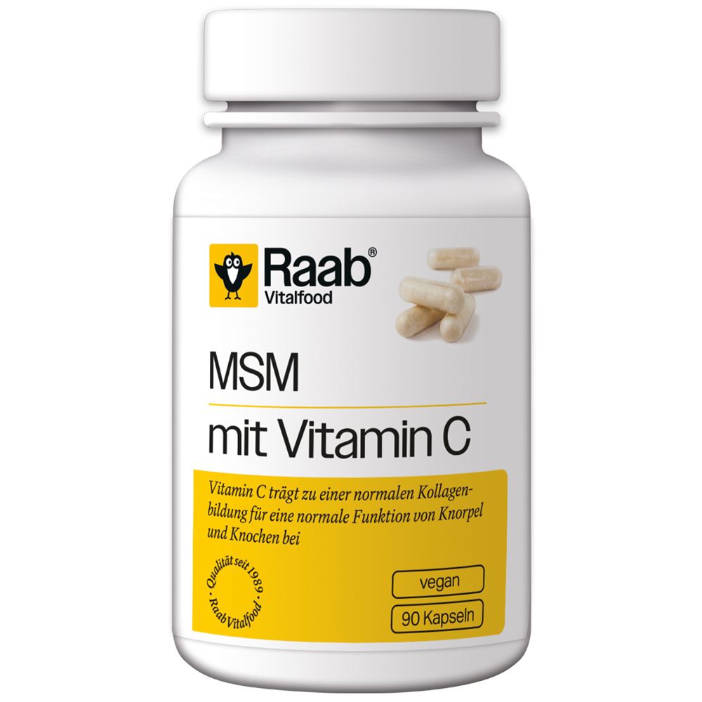 Raab Vitalfood MSM mit Vitamin C Kapseln 90 St