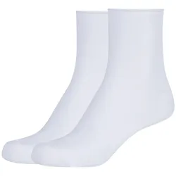 2er Pack Tamaris Silky Touch Bamboo Quarter Socken Damen 1000 - white 39-42
