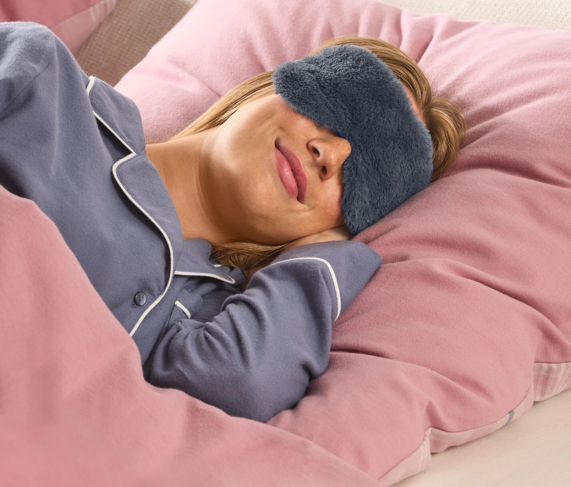 Tchibo - Plüsch-Schlafmaske - blau