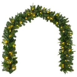 vidaXL Weihnachtsgirlande Grün 270 cm PVC und PE 50 LEDs 42056980
