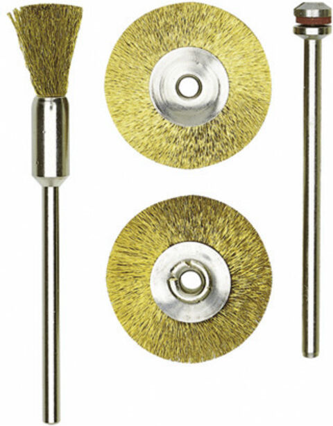 Proxxon Brosses pinceau, laiton, Ø 8 mm, 2 pièces (28961)