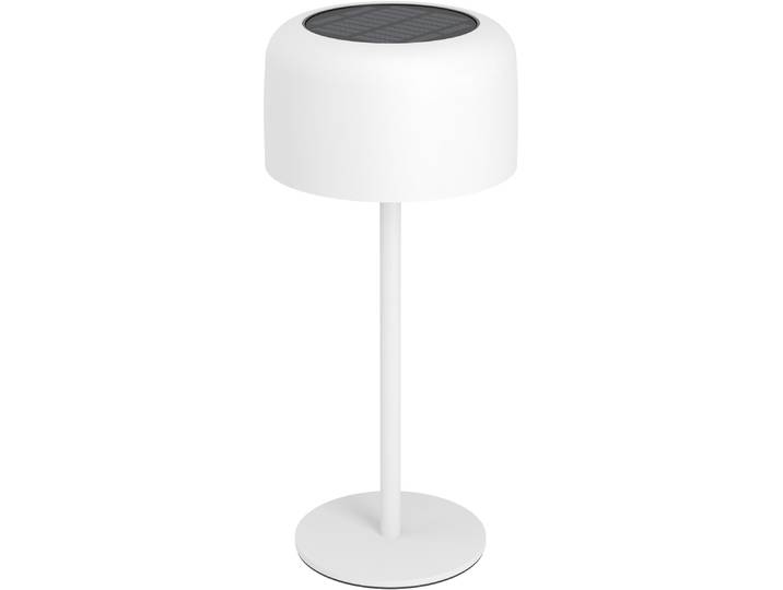 EGLO Tischleuchte ROCCANOVA Tischlampe - Stahl - SOLAR-LED - 2,8W - IP44 , weiß, 1, Ø 13,5cm H: 30cm, 1 Stk., Leuchten, Solarleuchte, Außentischleuchte, Akku, Leselampe, H30 x Ø13,5 cm, Tischleuchte