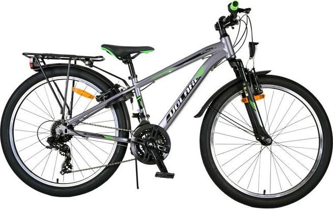 Volare Cross Kinderfahrrad - Jungen - 24 Zoll - Grau - 21 Gänge - Zwei Handbremsen