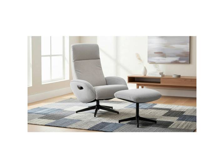 Livetastic Relaxsesselset Basty, Grau, Metall, 75x107x77 cm, Relaxfunktion, Wohnzimmer, Sessel, Relaxsessel
