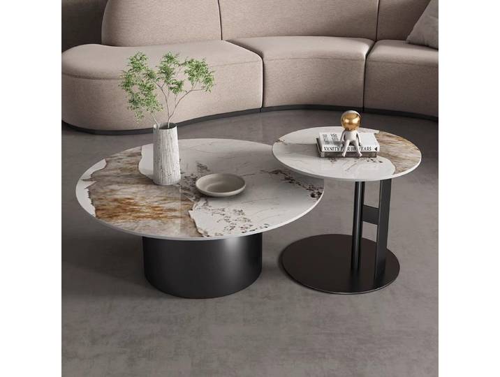 Table basse Design Glam, Vintage, Premium, esthétique, élégante, Table d'appoint Simple, peu encombrante, meubles de salon Pliante