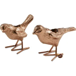 Flock Of Birds Kerzenhalter für klassische Kerzen, Roségold, 2 St.
