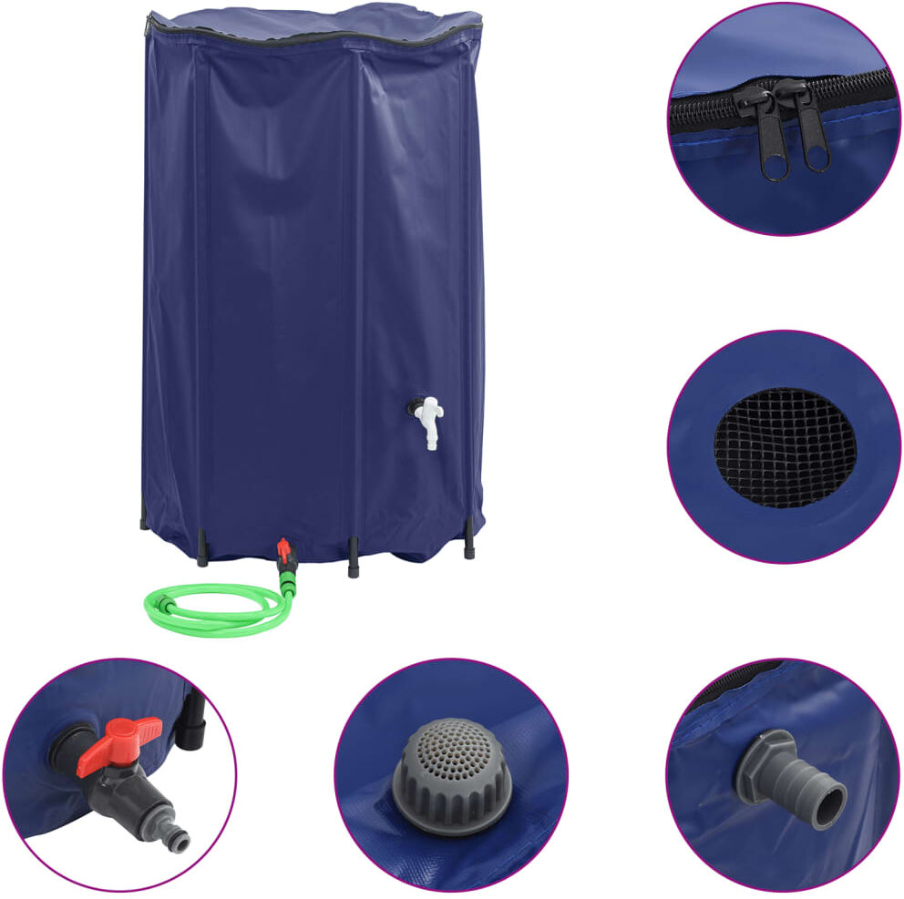 vidaXL Réservoir d'eau avec robinet pliable 1000 L PVC