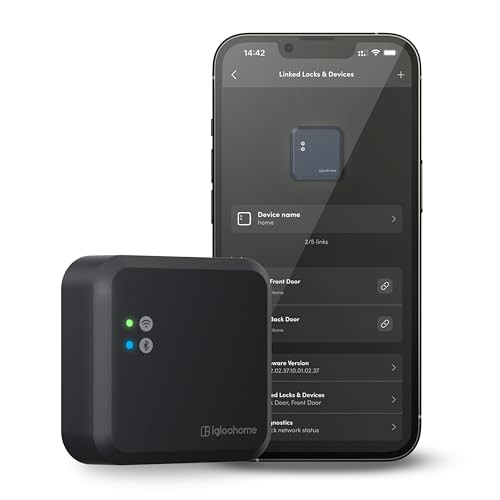 igloohome Wifi Bridge zwart voor intelligente toegangscontrole en op afstand bedienen van je igloohome hangslot