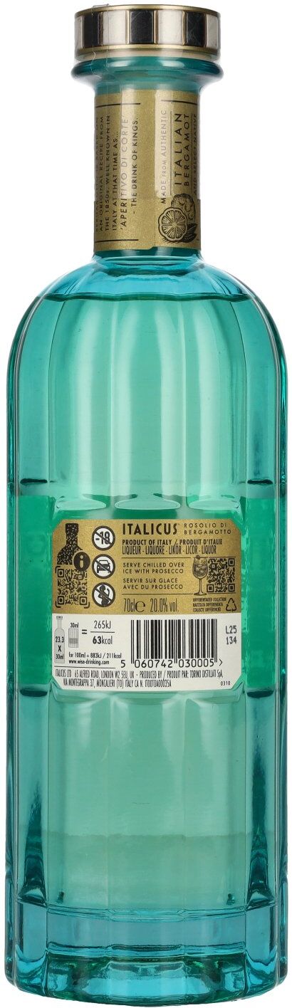 Italicus Rosolio di Bergamotto Liquore 20% Vol. 0,7l