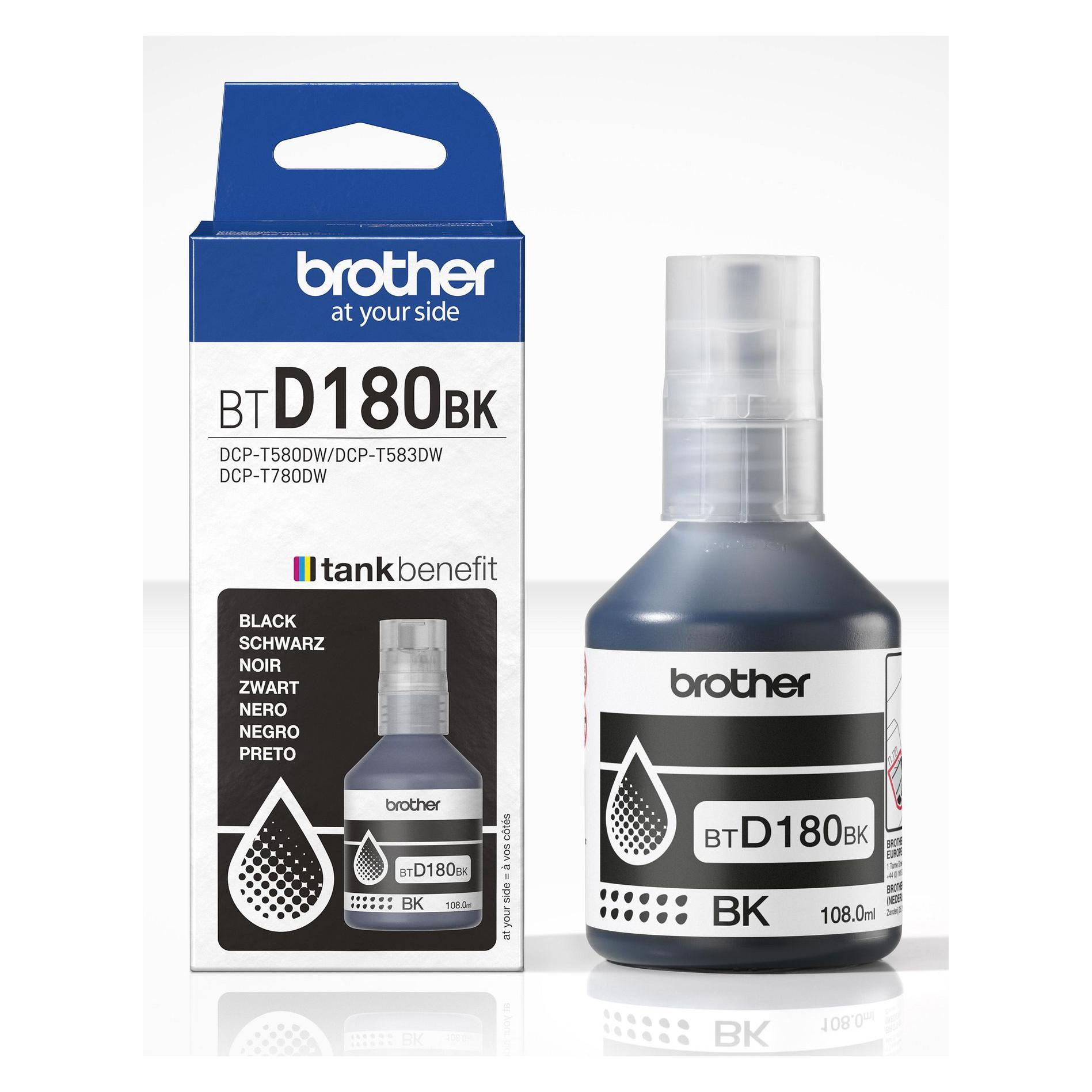 Brother Black Genuine Ink Bottle (BK) (BTD-180BK)