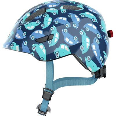 Kinderfahrradhelm ABUS "SMILEY 3.0 LED" Gr. S, blau (blau car), Helme, Kinder, S Kopfumfang: 45cm - 50cm