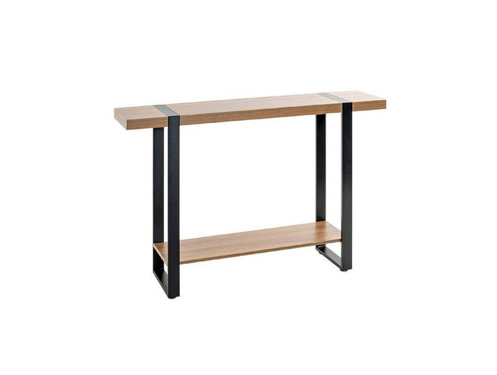 HAKU Konsolentisch SARAGOSSA 3 Konsole - eiche-schwarz - Metall, Spanplatte - B. 120cm (1xKonsole, Beistelltisch - Schminktisch), Wandregal - Ablage - Konsolentisch - Sideboard