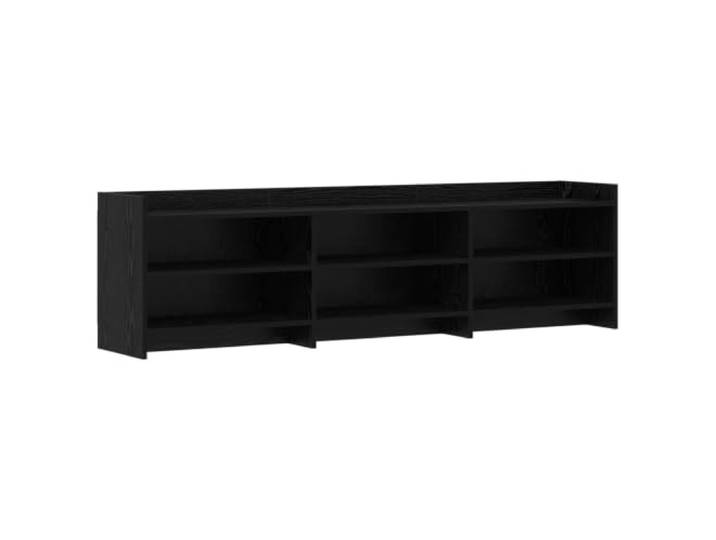 GHVBNMF TV Lowboard 168x33x47 cm Schwarze Eiche Holzwerkstoff 6 offene Fächer bieten viel Platz für Receiver und Konsolen im Wohnzimmer oder Jugendzimmer.