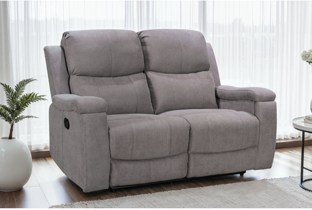 17 Stories Reclining Sofa Light Grey 2