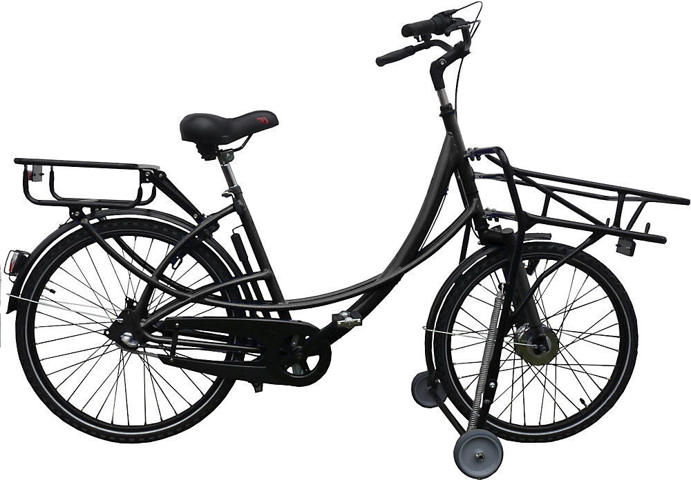 kaiserkraft Transportfahrrad B01, mit Rücktrittbremse, schwarz, 3-Gang-Schaltung