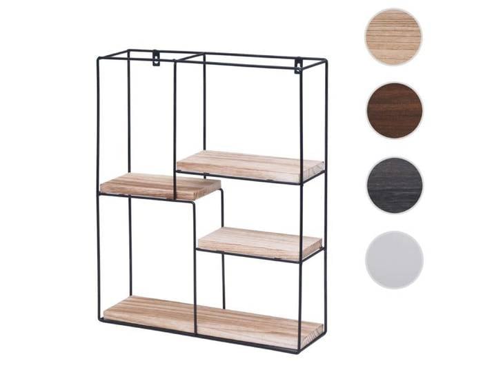MCW Étagère murale MCW-K76 4 étagères métal 51x40x11cm naturel