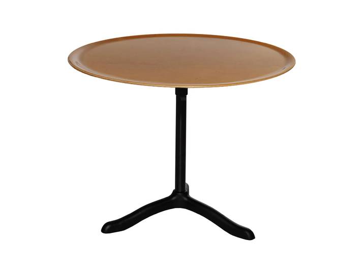 Källemo Table Cassis Ø47 cm Aluminium anodisé noir-bouleau