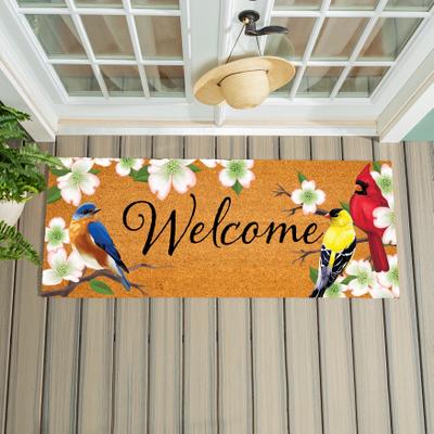 Evergreen Bird Bunch Coir Door Mat