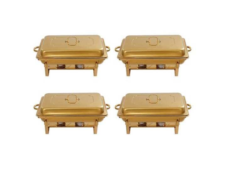 Chafing Dishes for Buffet, 9.68QT Stainless Steel Food Warmers Chafing Dish Sets with Lids, 4 Pack Buffet Servers Warming Trays for Buffets Party, Catering Supplies Buffet Display