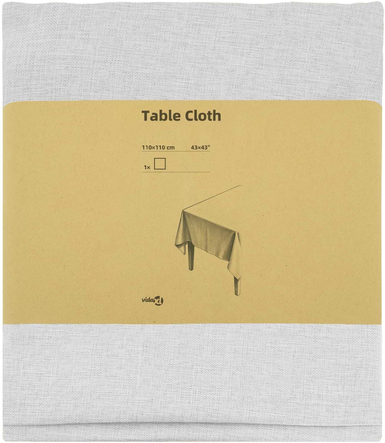 vidaXL Tissu de Table Blanc 110 x 110 cm Carré