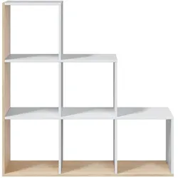 BÜCHERREGAL Treppe 6 Fächer Step - H110 cm