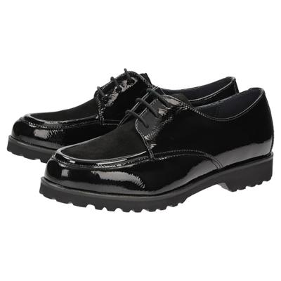 Schnürschuh SIOUX "Meredith-749-H", Damen, Gr. 38 (UK 5), schwarz, Schuhe Schnürschuh