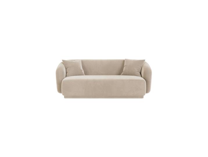 2-Sitzer Design Sofa Jane Samt Beige chosen by Bloomingloft