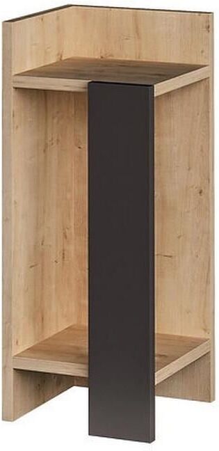Nachttisch WOODY FASHION "Elos Links 25 x 60 x 27 cm, Anthrazit/Nature", schwarz (anthrazit, nature), B:25cm H:60cm T:27cm, Tische, Nachttisch anthrazit, nature B/H/T: 25cm x 60cm x 27cm