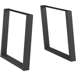 Helloshop26 - 2er-Set Tischbeine moderne Möbel originelles Design DIY Stahl 72 x 75 cm schwarz