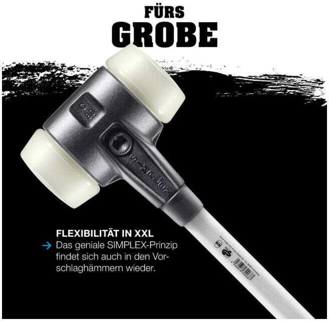 Halder Marteau de forgeron .Simplex Fiber. 80mm Superpl./Nylon (3778.081)