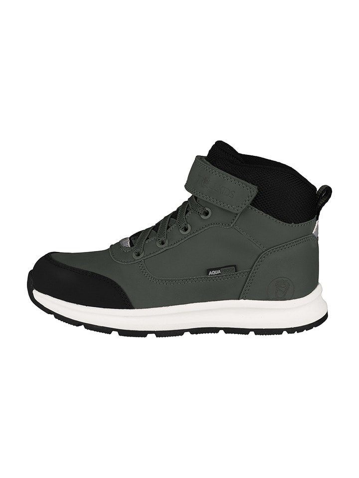 Trollkids Leder-Wanderboots "Stavanger Mid Cut XT" in Khaki - 29