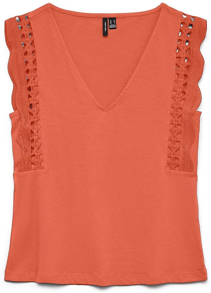 VERO MODA Tshirt col v manches volantées