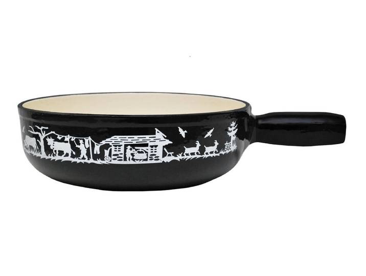 Heidi Cheese Line Caquelon Alpes 23cm schwarz
