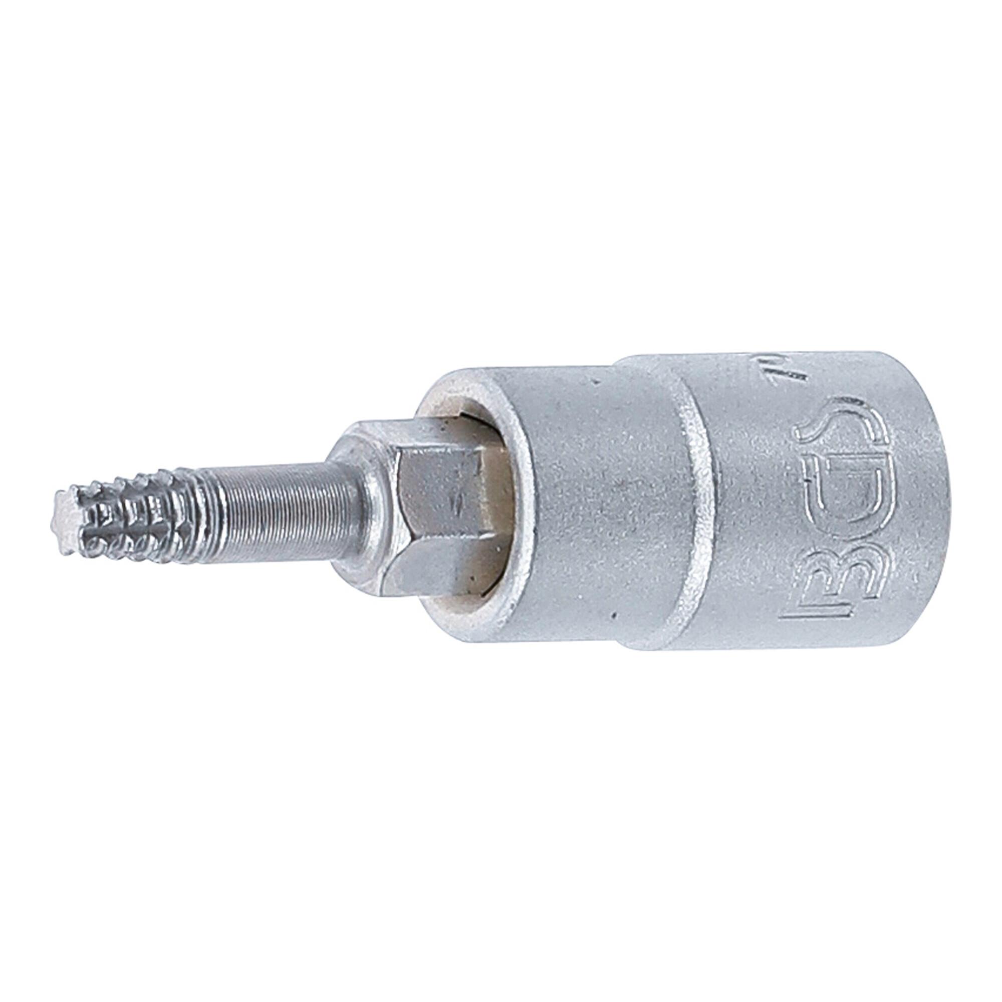 BGS Schraubenausdreher-Bit-Einsatz 7098-T15, Antrieb Innenvierkant 6,3 mm (1/4"), für defektes T-Profil (für TX) T15 ; BGS technic)
