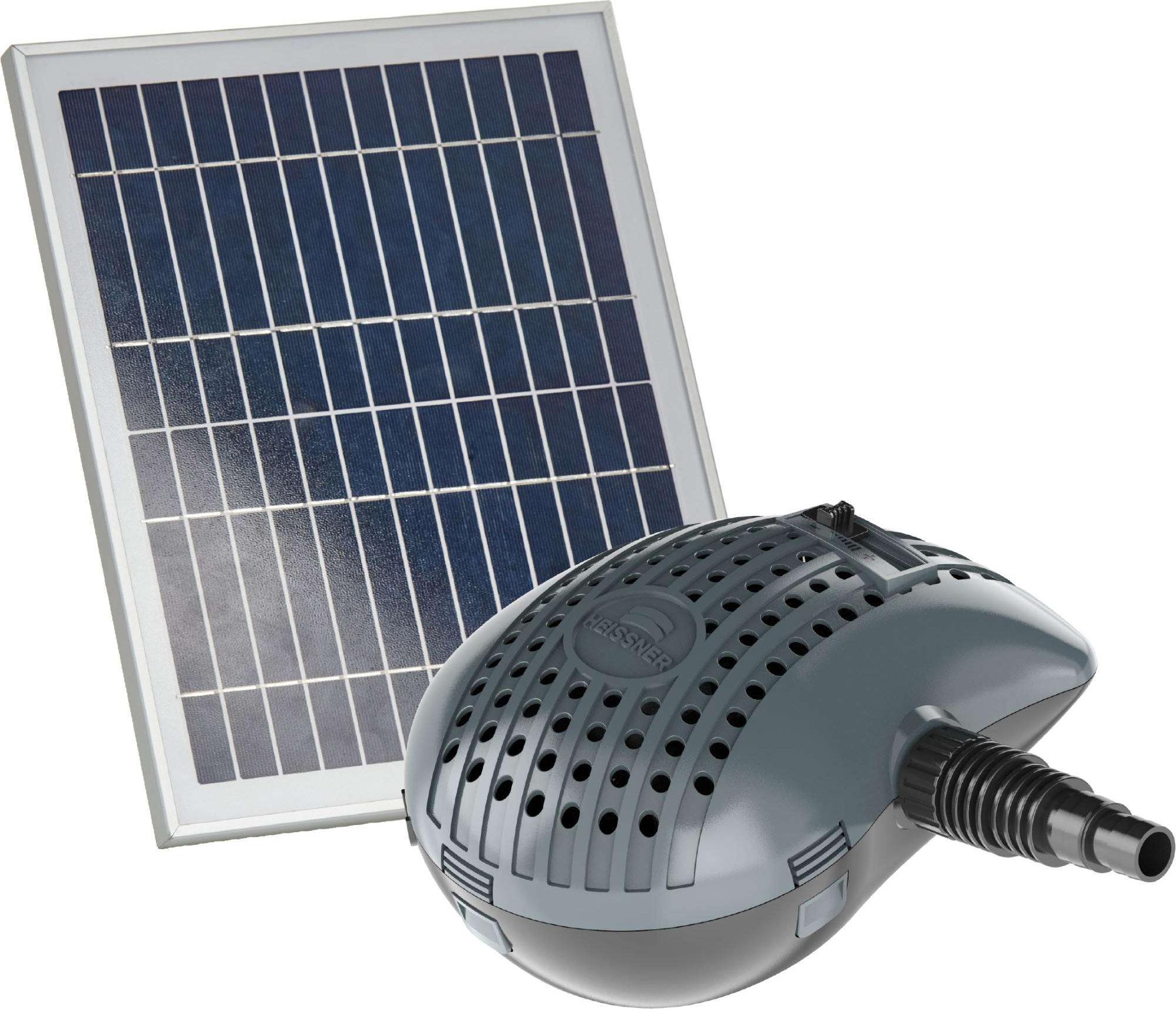 Heissner Solar-Bachlaufpumpe 3500 l/h inkl. 2x 20W Solar-Modul